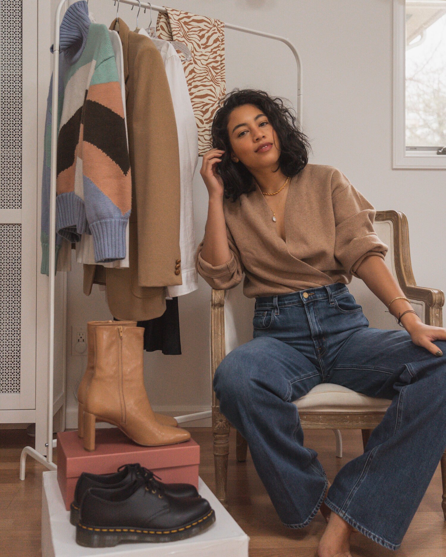 Aday Soft Landing Jacket // Jbrand Jeans (similar)